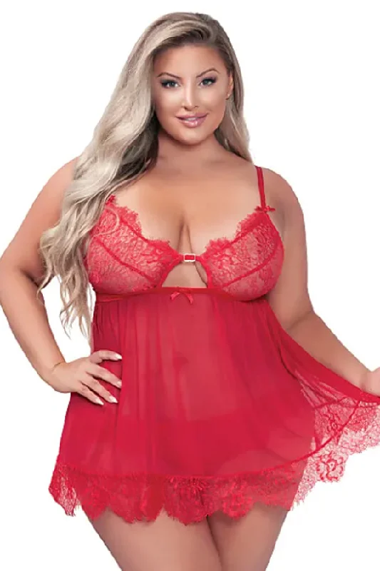 Plus Size Sweet Temptation Babydoll Set